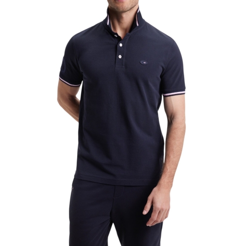 Polo Manches Courtes Marine Finitions Tricolores Eden Park