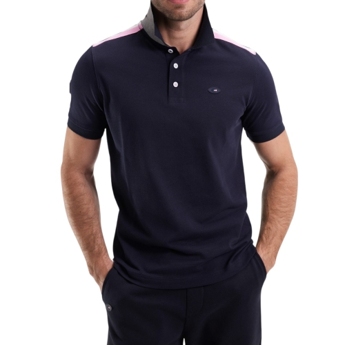 Polo Manches Courtes Marine Rose Des Vents Eden Park