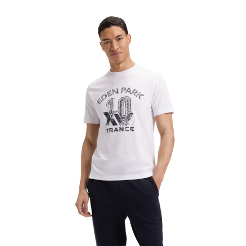 T-Shirt Manches Courtes Blanc Sérigraphie XV De France Eden Park